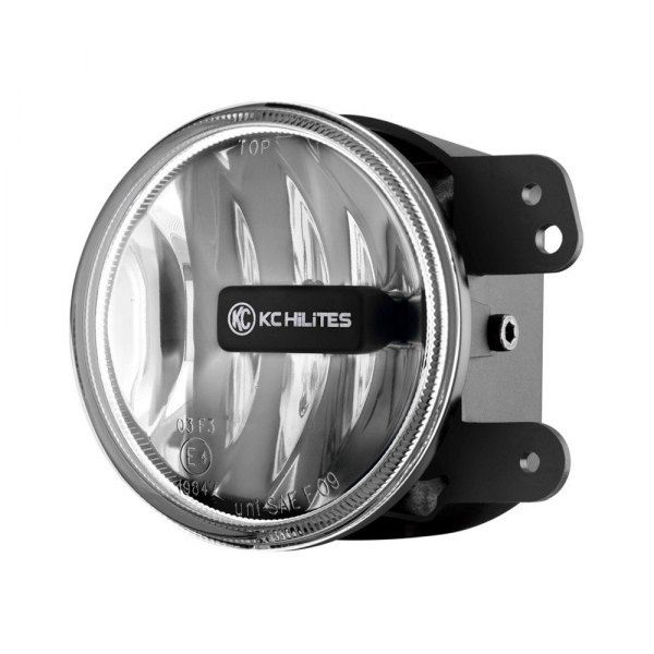 KC HiLiTES® - Fog Light Location Gravity™ G4 SAE/ECE 4" 10W Round Fog Beam LED Light, Jeep Wrangler