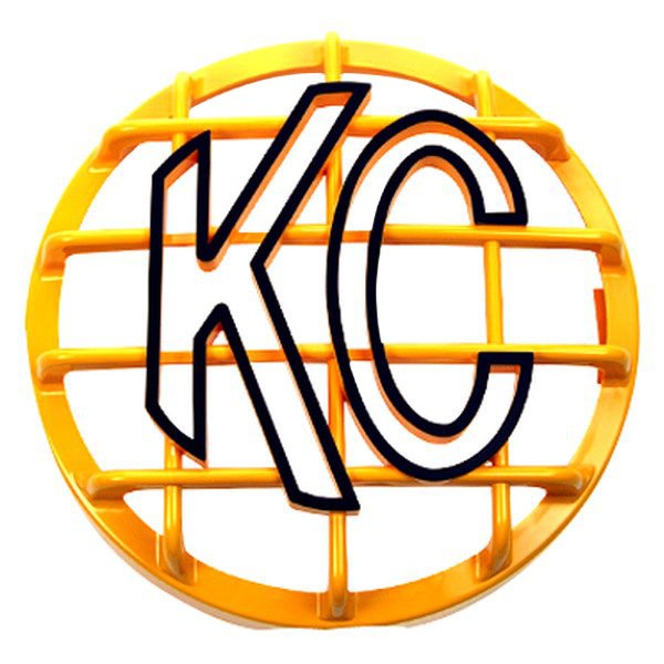 KC HiLiTES® - 6" Round Yellow ABS Light Grille with Black KC Logo for Daylighter, Slimlite