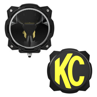 KC HiLiTES® - Gravity™ Titan SAE 6" 39W Round Driving Beam LED Light with Amber Backlight
