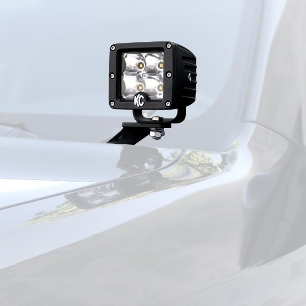 KC HiLiTES® - Hood Ditch C-Series C3 3" 2x12W Cube Spot Beam LED Light Kit