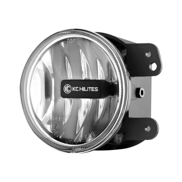 KC HiLiTES® - Fog Light Location Gravity™ G4 SAE/ECE 4" 10W Round Fog Beam LED Light, Jeep Wrangler