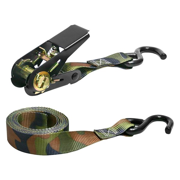 Keeper® - 8' x 1" Outdoor Ratchet Tie-Down with Compact S Hook (400 lbs WLL / 1200 lbs Break Strength)