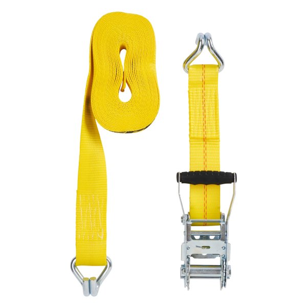 Keeper® - 27' x 2" Commercial Ratchet Tie-Down with Double J Hook (3333 lbs WLL / 10000 lbs Break Strength)