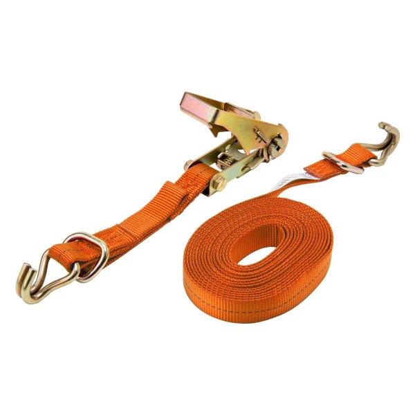 Keeper® - 16' x 1" Pro Ratchet Tie-Down with Double J Hook (1000 lbs WLL / 3000 lbs Break Strength)