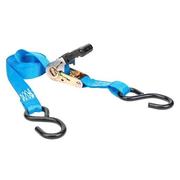 Keeper® - 15' x 1" Pro Ratchet Tie-Down with Pad Handle and Large S Hook (500 lbs WLL / 1500 lbs Break Strength)
