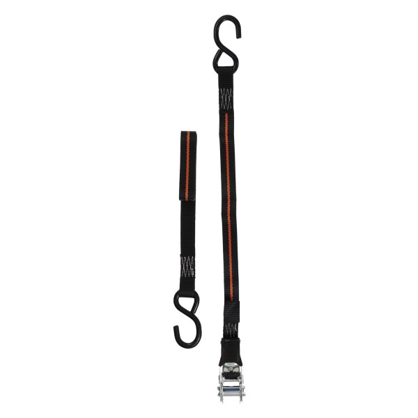 Keeper® - 8' x 1" Ratchet Tie-Down with Large S Hook (500 lbs WLL / 1500 lbs Break Strength)