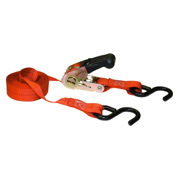 Keeper® - 13' x 1" Ratchet Tie-Down with Pad Handle and Compact S Hook (400 lbs WLL / 1200 lbs Break Strength)