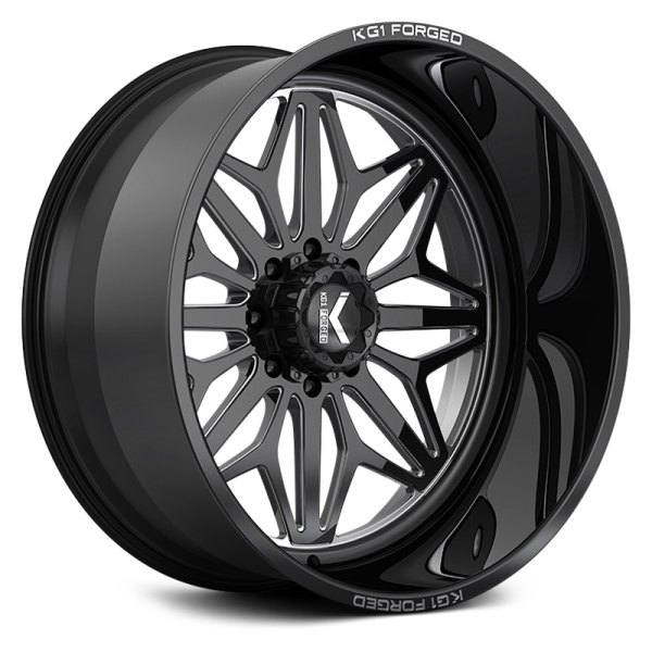 KG1 FORGED® - KF014 SNOW Gloss Black with Milled Accents