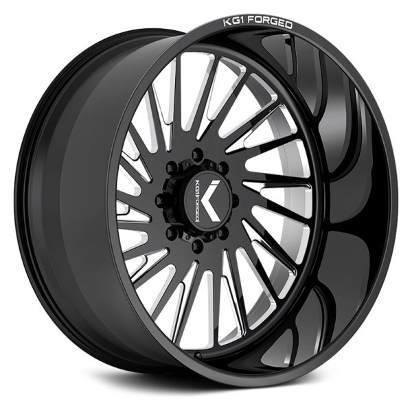 KG1 FORGED® KF038 JAVELIN Wheels - Gloss Black with Milled Accents Rims