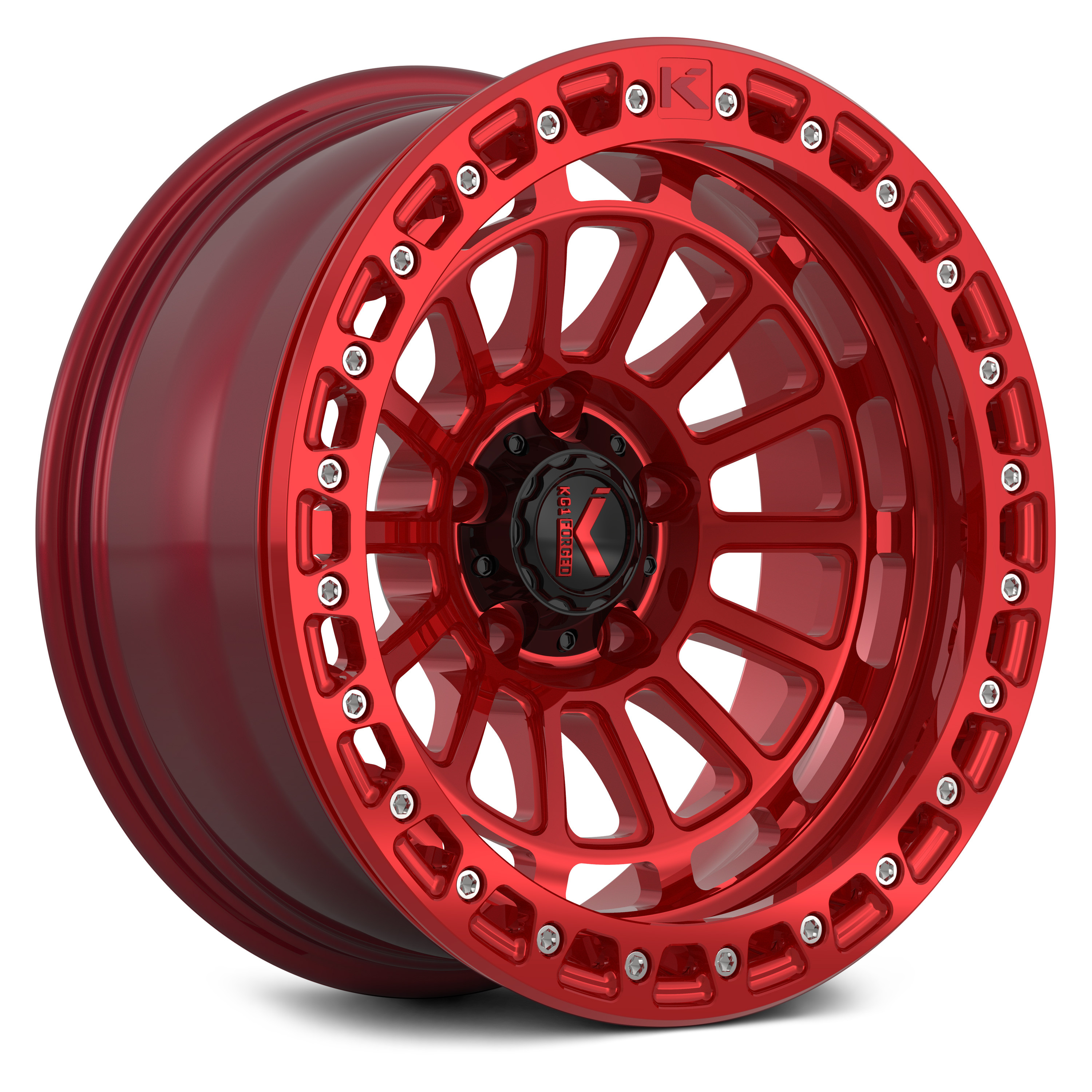KG1 FORGED® KO600 LIFTER BEADLOCK Wheels - Candy Red with Candy