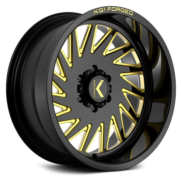 KG1 FORGED® - KT056 OUTBURST Gloss Black with Gold Milled Accents