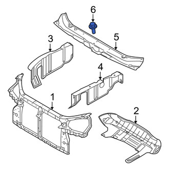 Kia OE - Radiator Support Access Cover Clip