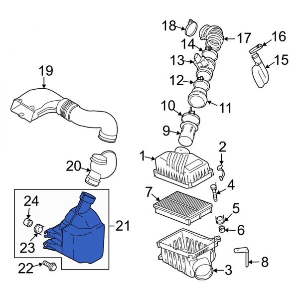 Kia OE 281901F000 Engine Air Intake Resonator