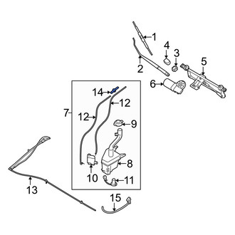 Kia OE - Liftgate Washer Hose Adapter