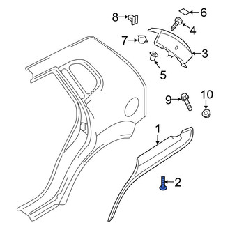 Kia OE - Rear Wheel Arch Flare Screw