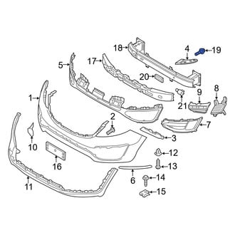 Kia OE - Bumper Cover Support Rail Screw