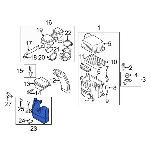 Kia OE 281903W500 Lower Engine Air Intake Resonator