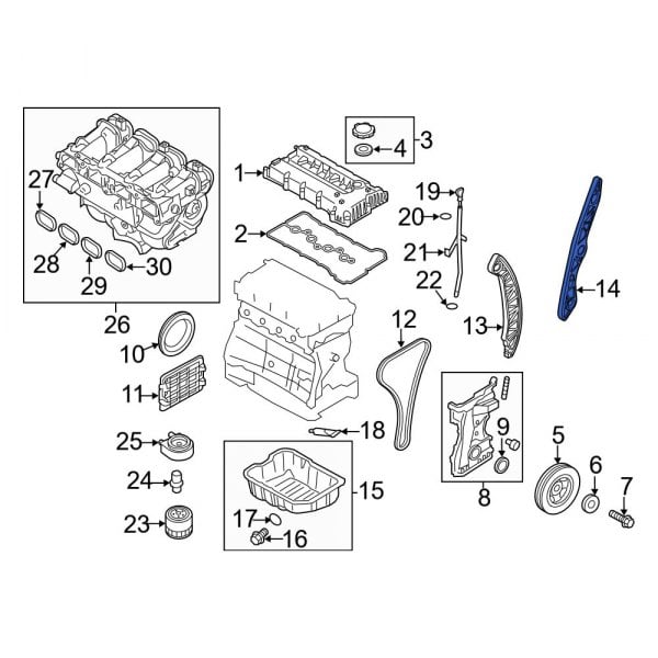 Kia OE 244712G350 - Engine Timing Chain Guide