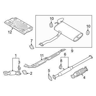 Kia OE - Exhaust System - Exhaust Components (US Parts, Federal Emission), (2.4L)