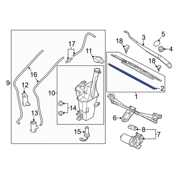 Windshield Wiper Blade Refill