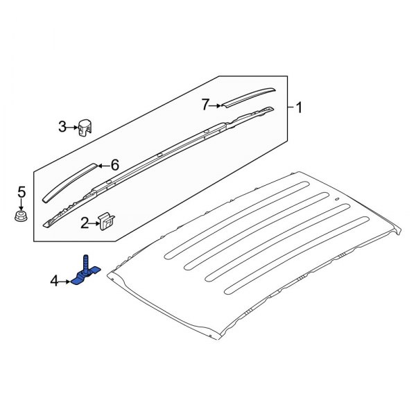 Roof Luggage Carrier Side Rail Bracket