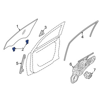 Kia OE - Door Glass Attaching Clips