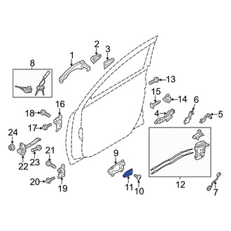 Kia OE - Front Left Exterior Door Handle Cover