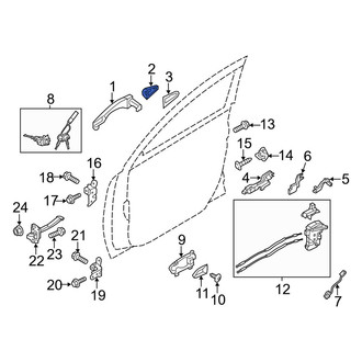 Kia OE - Front Left Exterior Door Handle Cover