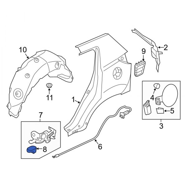 Fuel Door Release Handle