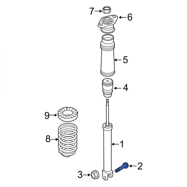 Kia OE 626172E500 - Suspension Shock Absorber Bolt