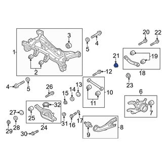 Kia OE - Front Suspension Stabilizer Bar Link Nut