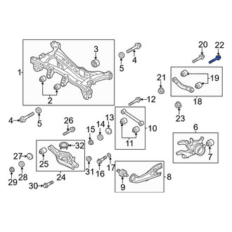 Kia OE - Outer Suspension Control Arm Bolt