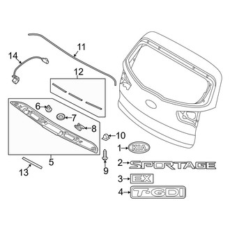 Kia OE - Lift Gate - Exterior Trim