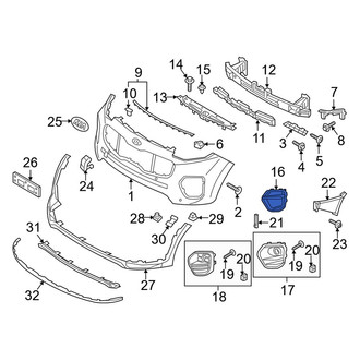 Kia OE - Front Left Bumper Cover Spacer Panel