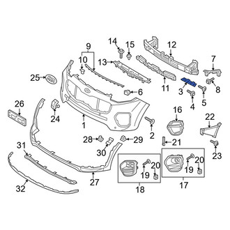 Kia OE - Front Right Bumper Cover Support Rail