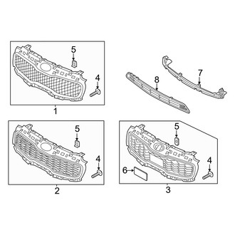 Kia OE - Front Bumper & Grille - Grille (EX / EX Pack / LX / SX / SX Turbo / SXL FWD)