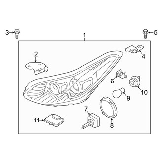 Kia OE - Front Lamps - Headlamp Components (HID)