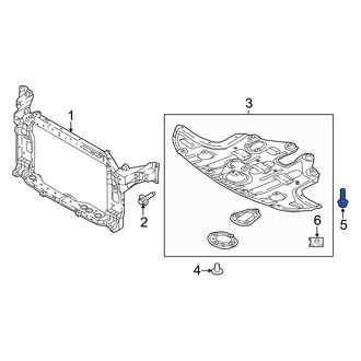 Kia OE - Radiator Support Splash Shield Bolt