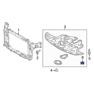 Kia OE - Radiator Support Splash Shield Nut