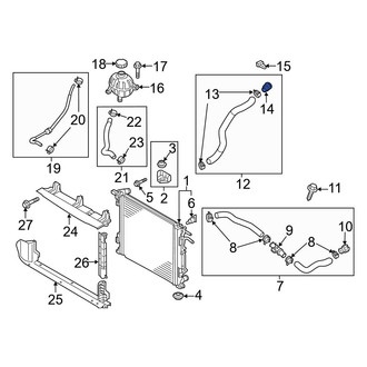 Kia OE - Lower Radiator Coolant Hose Adapter