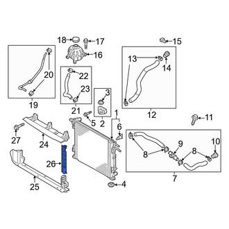 Kia OE - Front Left Radiator Support Baffle