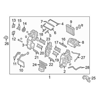 Kia OE - Air Conditioner & Heater - Evaporator & Heater Components