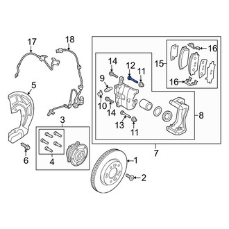 Kia OE - Rear Upper Disc Brake Caliper Pin