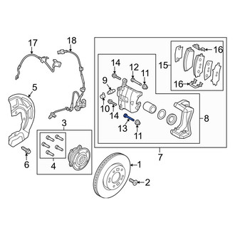 Kia OE - Rear Lower Disc Brake Caliper Pin