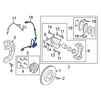 Kia OE - Front Left ABS Wheel Speed Sensor
