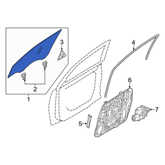 Kia OE - Rear Left Door Glass