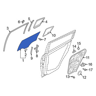 Kia OE - Rear Right Door Glass