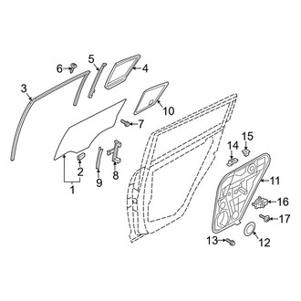 Kia OE - Rear Door - Glass & Hardware