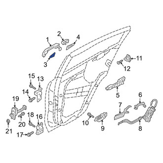 Kia OE - Rear Left Forward Exterior Door Handle Gasket