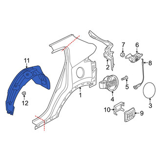 Kia OE - Rear Left Quarter Panel Splash Shield